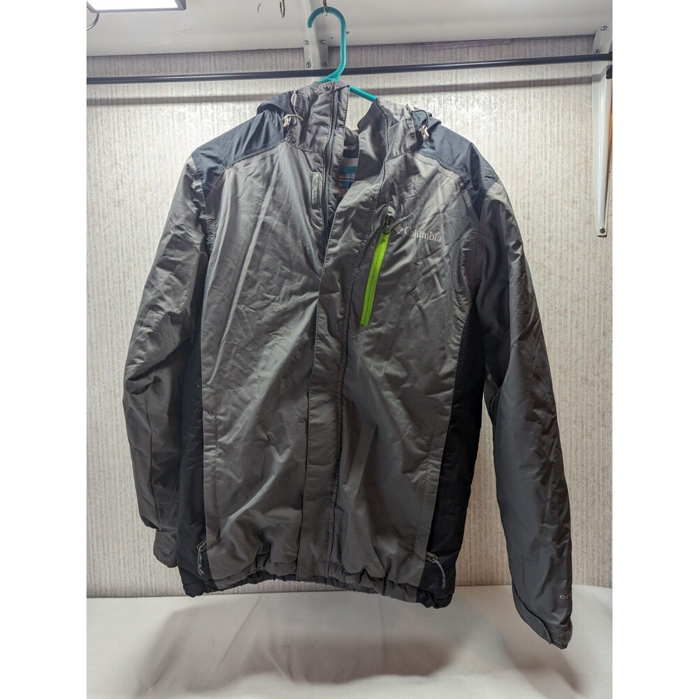 Columbia Gray Hooded Jackets Coat Small